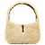 Autre Marque Mini borsa a tracolla hobo in shearling beige - vista 4