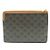 Céline Triomphe Small Canvas Tan Lambskin Pouch - Ansicht 4