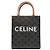 Céline Canvas Tan Calfskin Cabas Mini Vertical