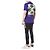 Off White Kurzarm-T-Shirt mit Neon-Velours-Schriftzug - Ansicht 10