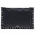Valentino Clutch Pouch Rockstud in pelle di vitello nera e oro