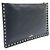 Valentino Clutch Pouch Rockstud in pelle di vitello nera e oro - vista 3