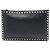 Valentino Clutch Pouch Rockstud in pelle di vitello nera e oro - vista 4