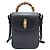 Bamboo Gucci Mini con manico in bambù in pelle nera