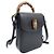 Bamboo Gucci Mini con manico in bambù in pelle nera - vista 2