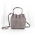 Valentino Borsa bucket Rockstud in vitello grana Dove Gray - vista 3
