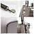 Valentino Borsa bucket Rockstud in vitello grana Dove Gray - vista 7