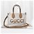 Gucci Mini Tote in Tela e Pelle Marrone con Logo Stampato - vista 2