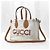 Gucci Mini Tote in Tela e Pelle Marrone con Logo Stampato - vista 3