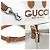 Gucci Mini Tote in Tela e Pelle Marrone con Logo Stampato - vista 8