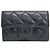 Chanel Classic Snap Flap Kartenetui aus Lammleder Schwarz