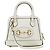 Gucci Mini borsa a mano in pelle bianca con morsetto