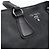 Prada Borsa a tracolla Vitello Phoenix Black Leather con zip laterale - vista 14