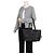 Prada Borsa a tracolla Vitello Phoenix Black Leather con zip laterale - vista 17