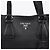 Prada Borsa a tracolla Vitello Phoenix Black Leather con zip laterale - vista 3