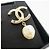 Chanel Orecchini Logo CC in perle e cubic zirconia dorati - vista 3