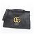 Gucci Borsa Tote in pelle nera con manico superiore e tracolla