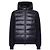 Moncler Cardigã com capuz e fecho de correr em lã acolchoada Navy