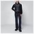 Moncler Cardigã com capuz e fecho de correr em lã acolchoada Navy - vista 12