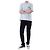 Thom Browne T-shirt redonda de lin e algodão com riscas e bolso - vista 10