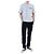 Thom Browne T-shirt redonda de lin e algodão com riscas e bolso - vista 12