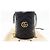 Gucci Mini Borsa a Secchiello GG Marmont in Matelassé Chevron Nera - vista 2
