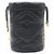 Gucci Mini Borsa a Secchiello GG Marmont in Matelassé Chevron Nera - vista 4