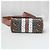Burberry Picca borsa crossbody in pelle marrone ed E-Canvas a righe monogram - vista 6