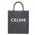 Céline Canvas Brown Calfskin Cabas Small Vertical