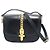 Gucci Mini borsa a tracolla in pelle nera e oro