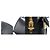 Gucci Mini borsa a tracolla in pelle nera e oro - vista 8