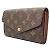 Louis Vuitton Portafoglio Sarah in pelle marrone e Monogram Canvas - vista 2