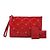 Valentino Clutch Gabardine Candy Studs rosso e oro - vista 2