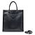 Prada Borsa Tote in pelle morbida nera con lettere embossed a triangolo - vista 2