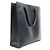 Prada Borsa Tote in pelle morbida nera con lettere embossed a triangolo - vista 3