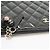 Chanel Clutch Medium Series in vernice nera con decorazione charm e logo argento - vista 6