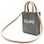 Céline Mini Vertical Cabas in tela e vitello Tan - vista 3