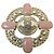 Chanel Spilla logo rotonda con perle dorate