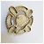 Chanel Spilla logo rotonda con perle dorate - vista 3