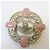 Chanel Spilla logo rotonda con perle dorate - vista 6