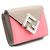 Fendi Pink Dove Gray Two-Tone Diamond Micro Trifold Kartenetui - Ansicht 2