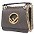 Fendi Picca borsa a tracolla KAN in vitello grigio scuro - vista 3