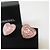 Chanel Orecchini Cuore in Cristallo con Logo CC in Rosa - vista 2