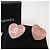Chanel Orecchini Cuore in Cristallo con Logo CC in Rosa - vista 5
