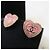 Chanel Orecchini Cuore in Cristallo con Logo CC in Rosa - vista 7