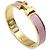 Hermès Bracciale da donna Click Clack Ash PM in oro giallo e smalto rosa