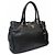Prada Borsa Black Vitello Daino Logo Gold Lettering - vista 3