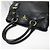 Prada Borsa Black Vitello Daino Logo Gold Lettering - vista 6