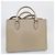 Prada Nuova borsa tote beige con logo dorato - vista 6