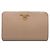 Prada Saffiano Ledergeldbörse mit Logo in Beige